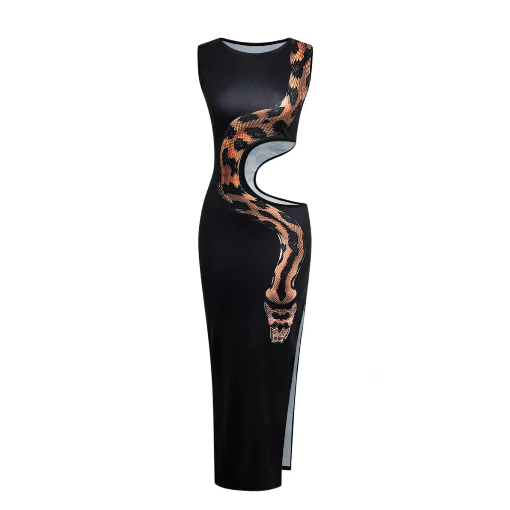Python Slit Maxi Dress by SIENA