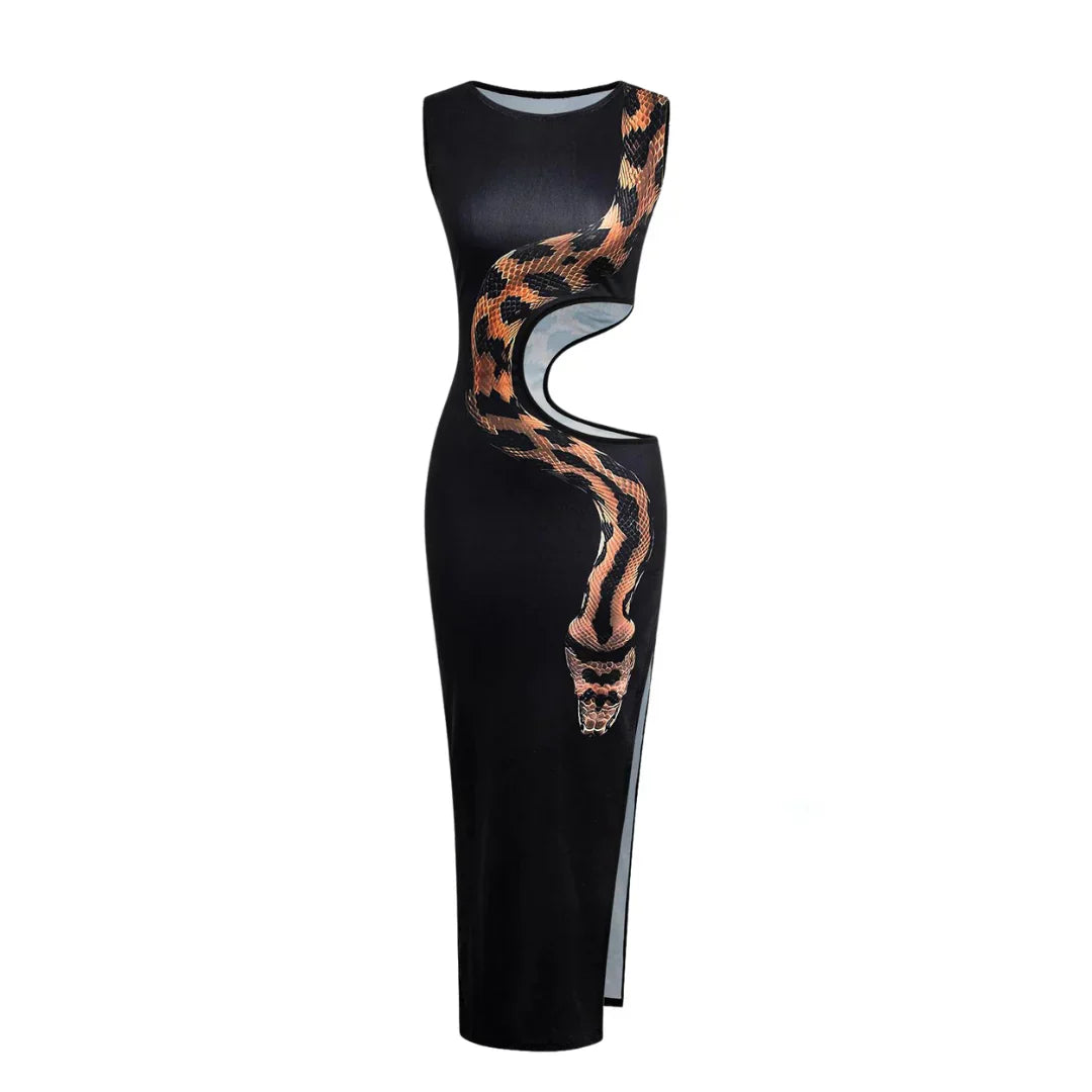 Python Slit Maxi Dress by SIENA