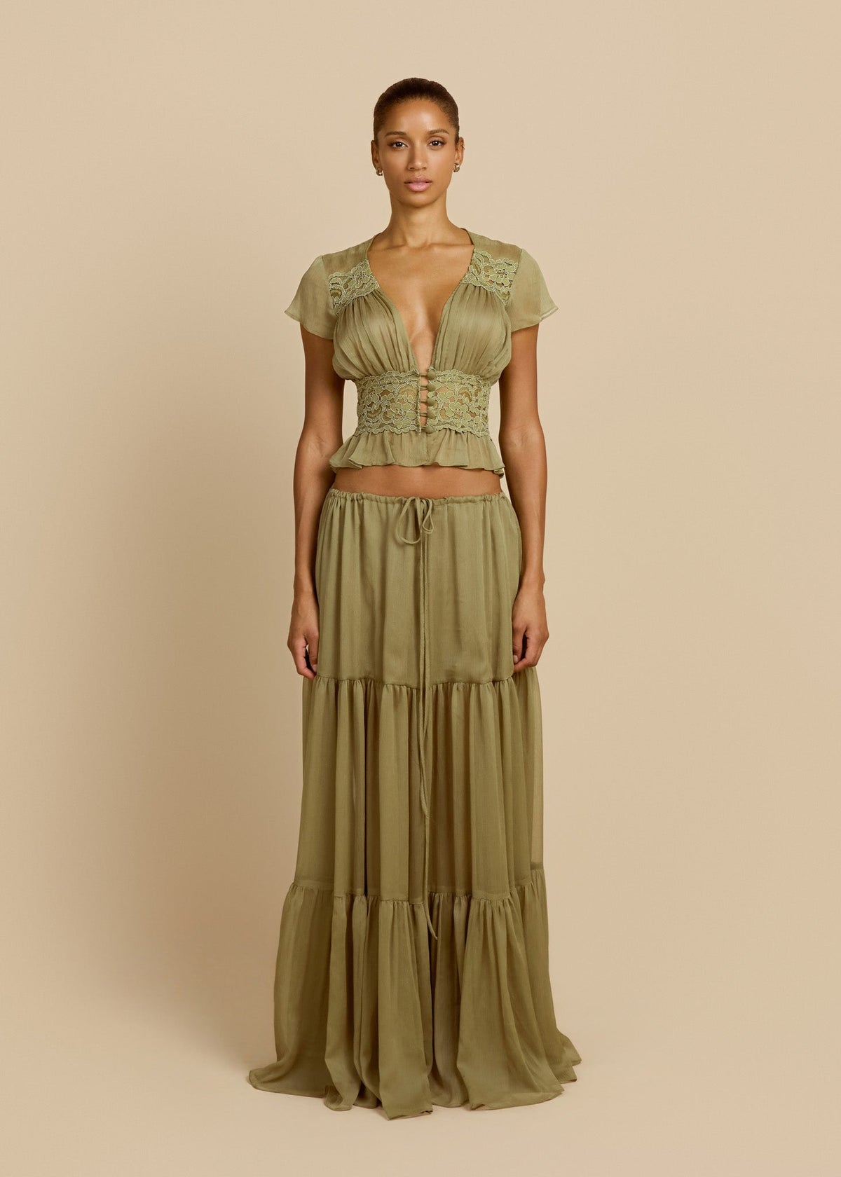 Yuksek High Waist Skirt Set by SIENA