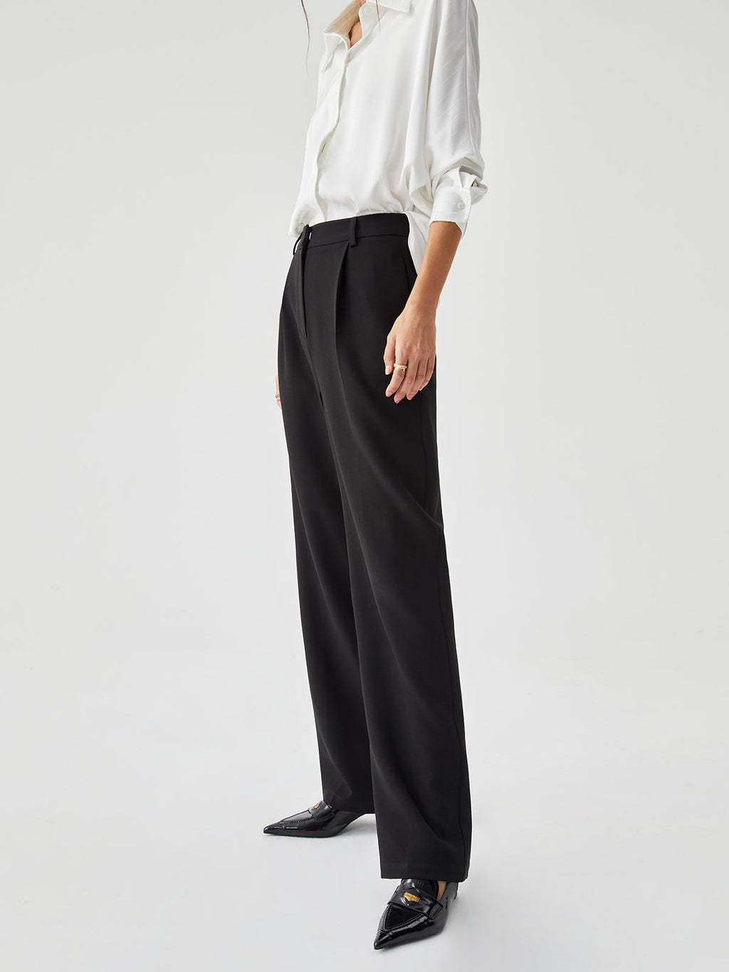 Straight Pleated Tailored Pants by SIENA - image 2
