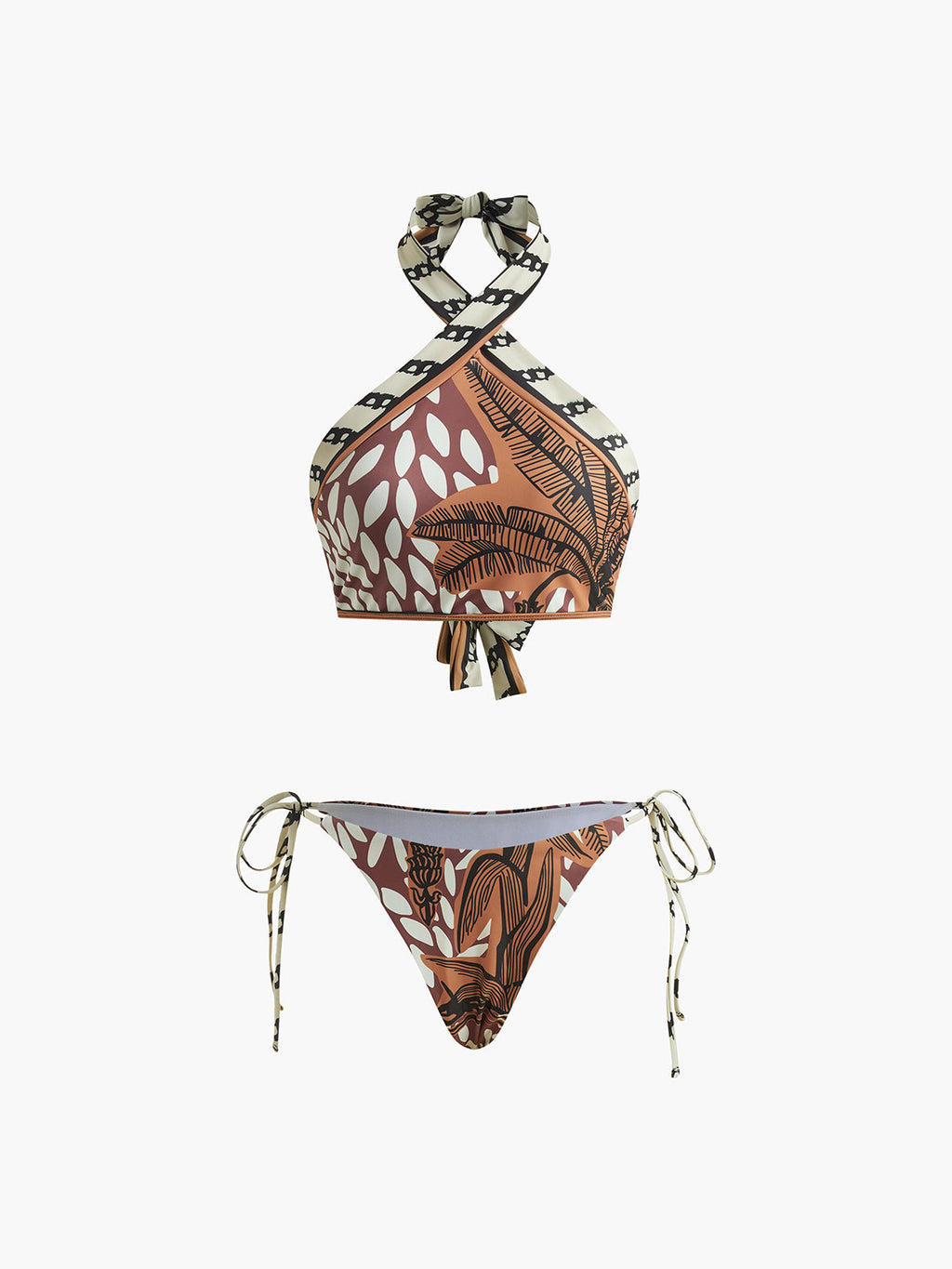 Printed Halter Bikini Set by SIENA