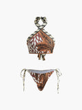 Printed Halter Bikini Set by SIENA