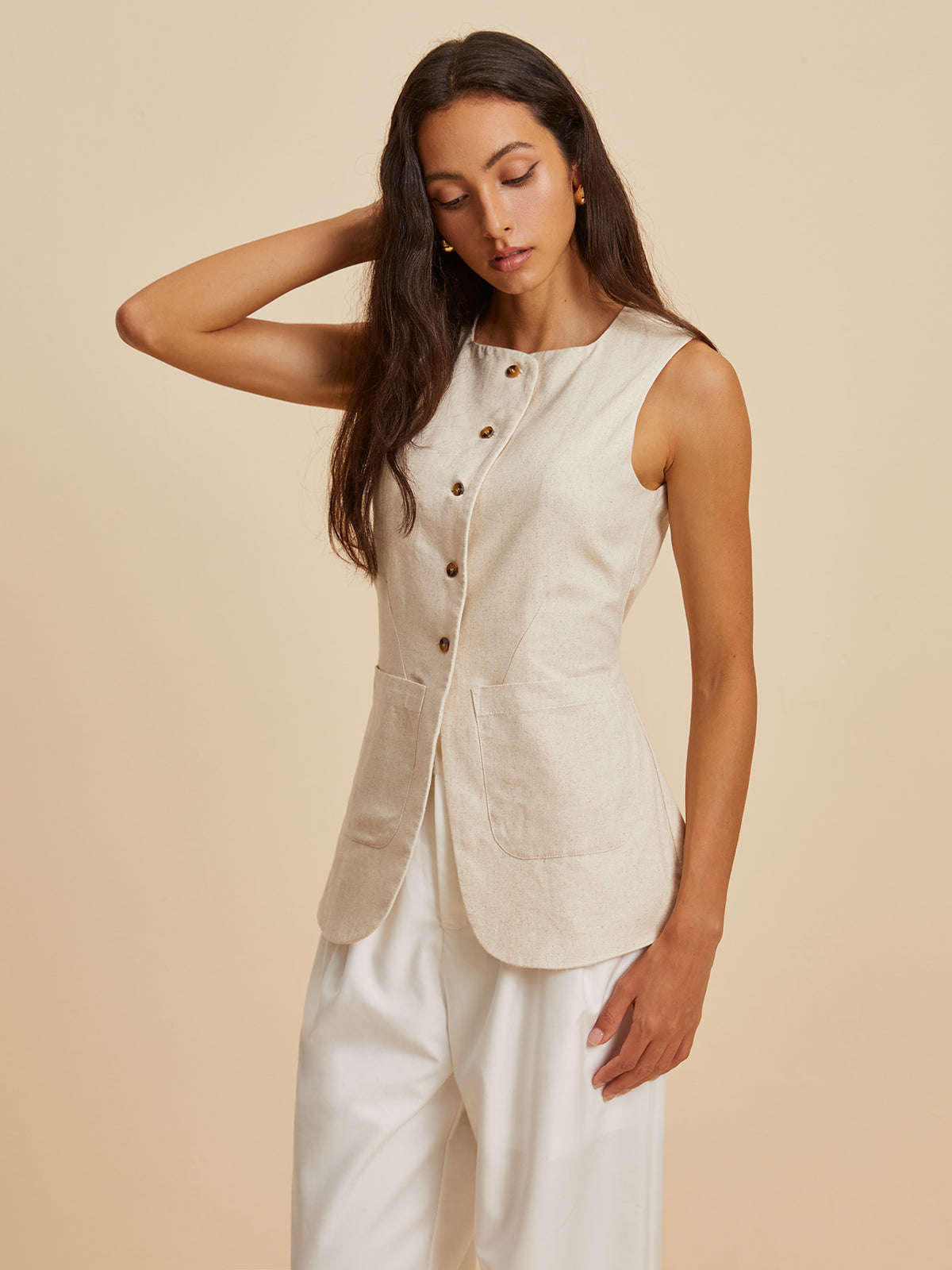 Linen Linen Vest Top by SIENA - image 2