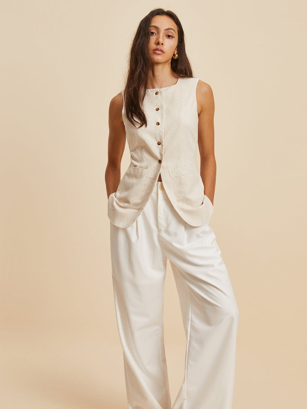 Linen Linen Vest Top by SIENA - image 4