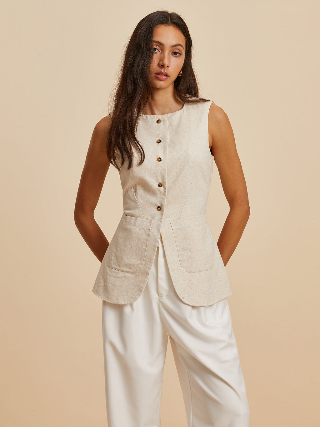 Linen Vest Top by SIENA