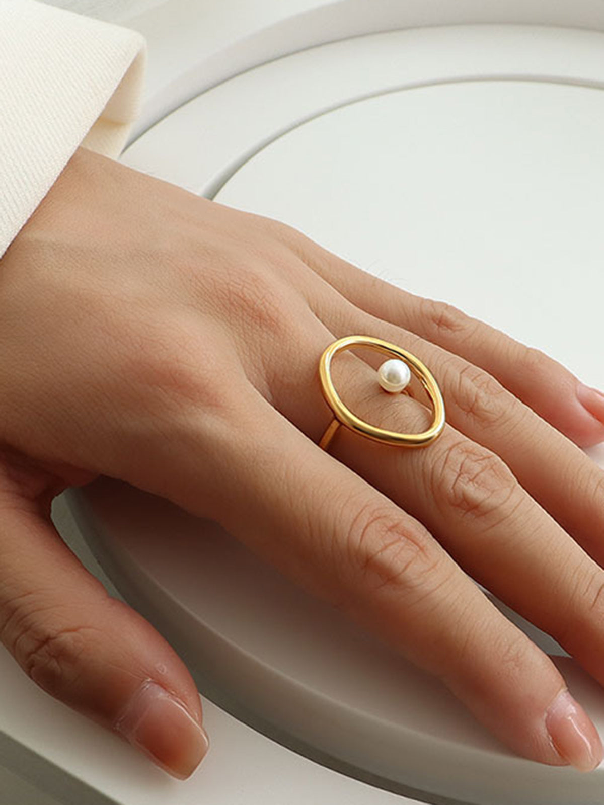 Pearl Gold Ring by SIENA