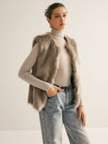 Leisure Faux Fur Vest Top by SIENA