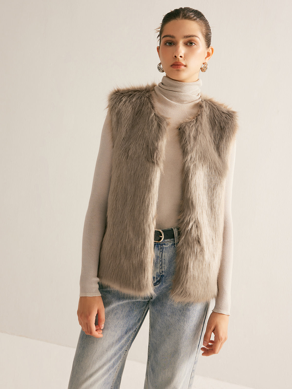 Leisure Faux Fur Vest Top by SIENA - image 3