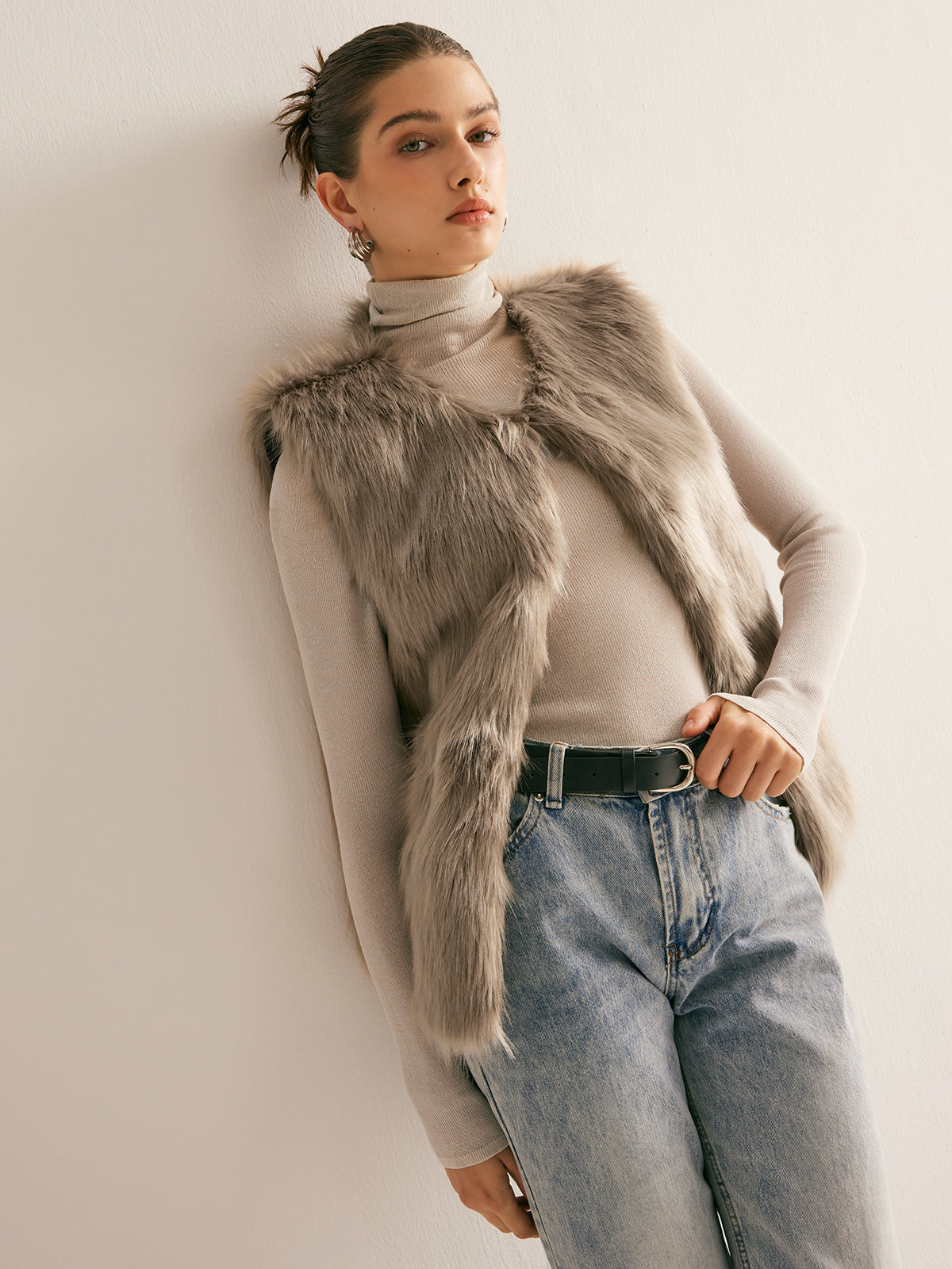 Leisure Faux Fur Vest Top by SIENA - image 5