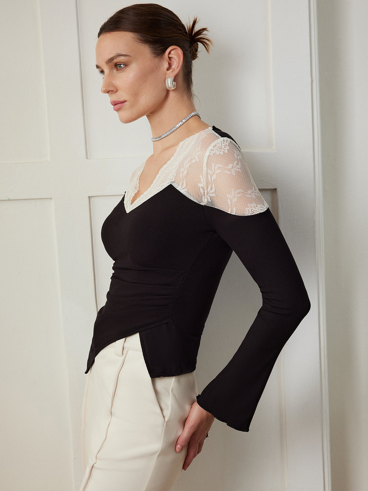 Asymmetric Lace Blouse by SIENA - image 5