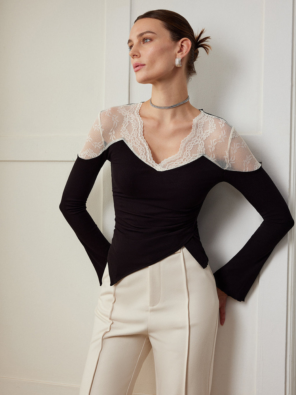 Asymmetric Lace Blouse by SIENA - image 3