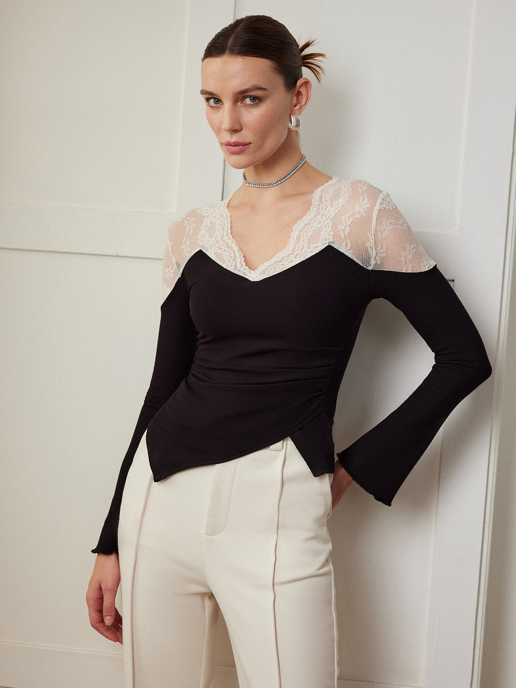 Asymmetric Lace Blouse by SIENA - image 2