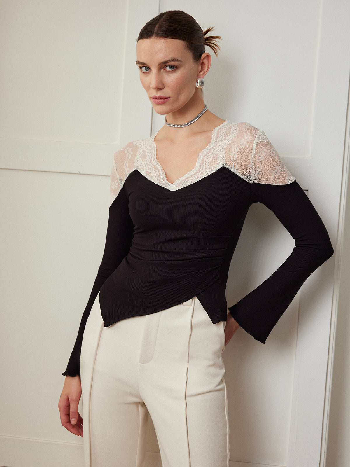 Asymmetric Lace Blouse by SIENA - image 2