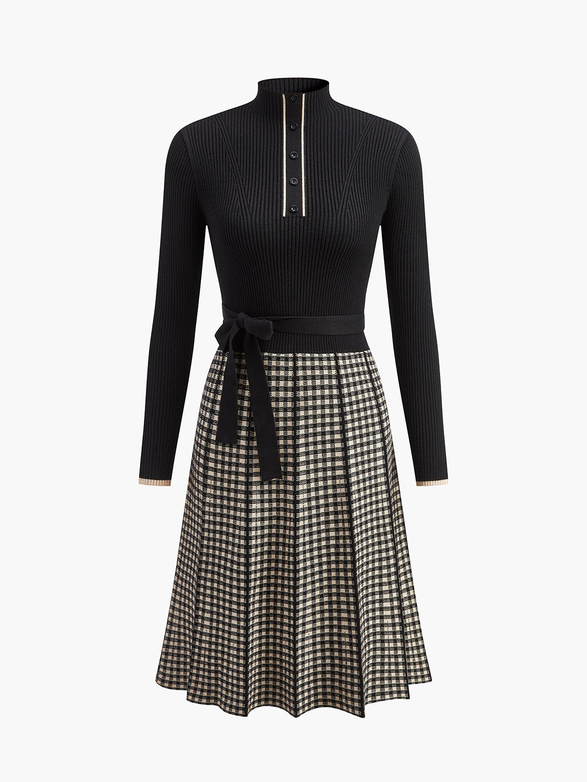 Belted Knit Midi Dress by SIENA