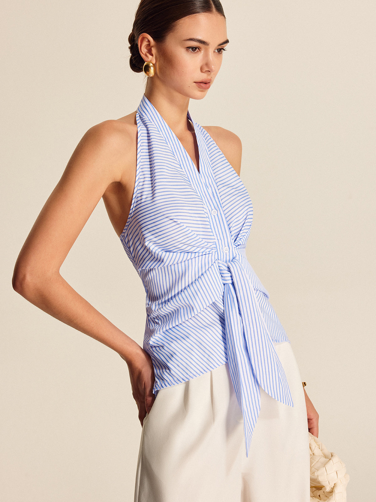 Striped Halter Blouse by SIENA - image 3
