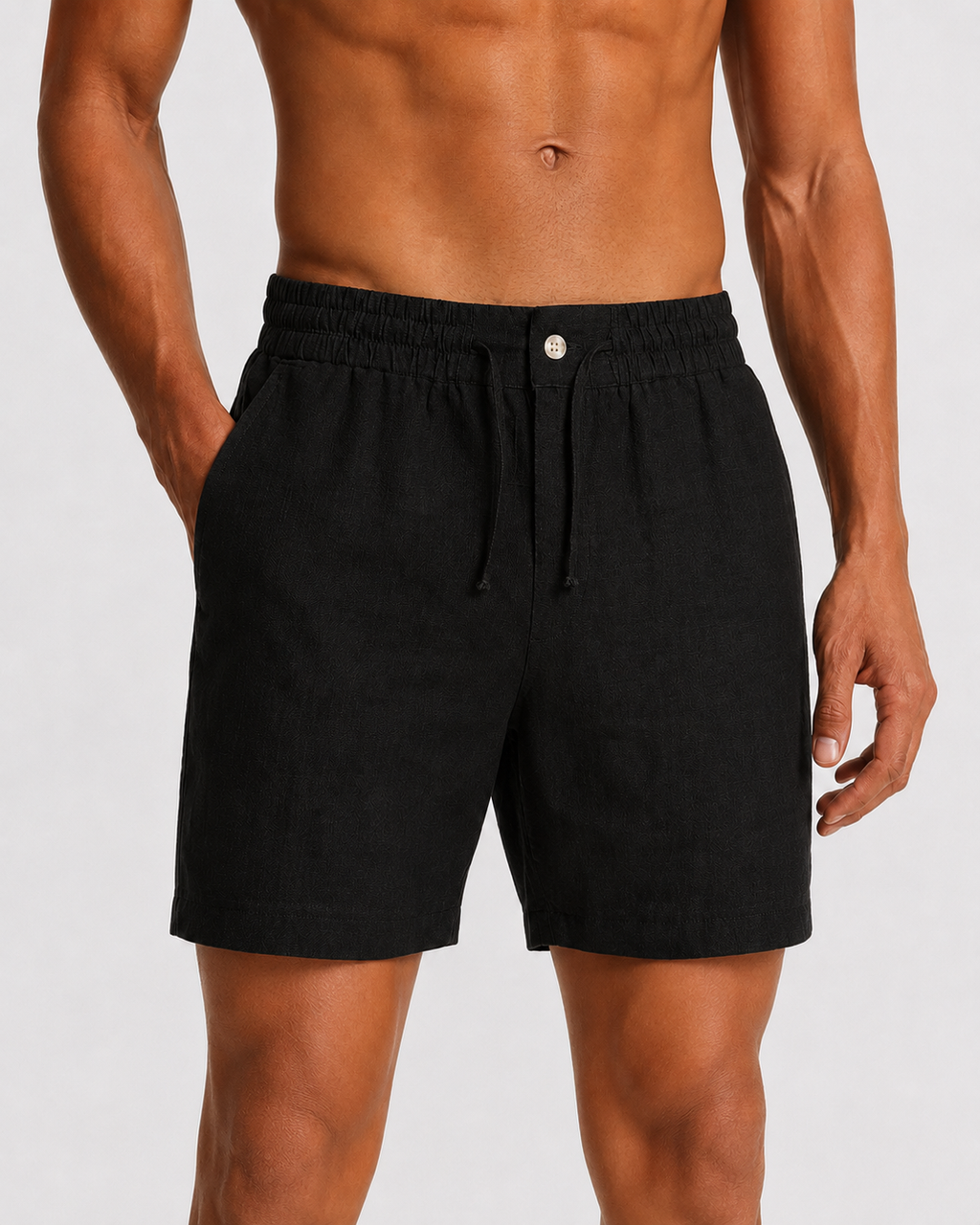 Riva Linen Shorts Black