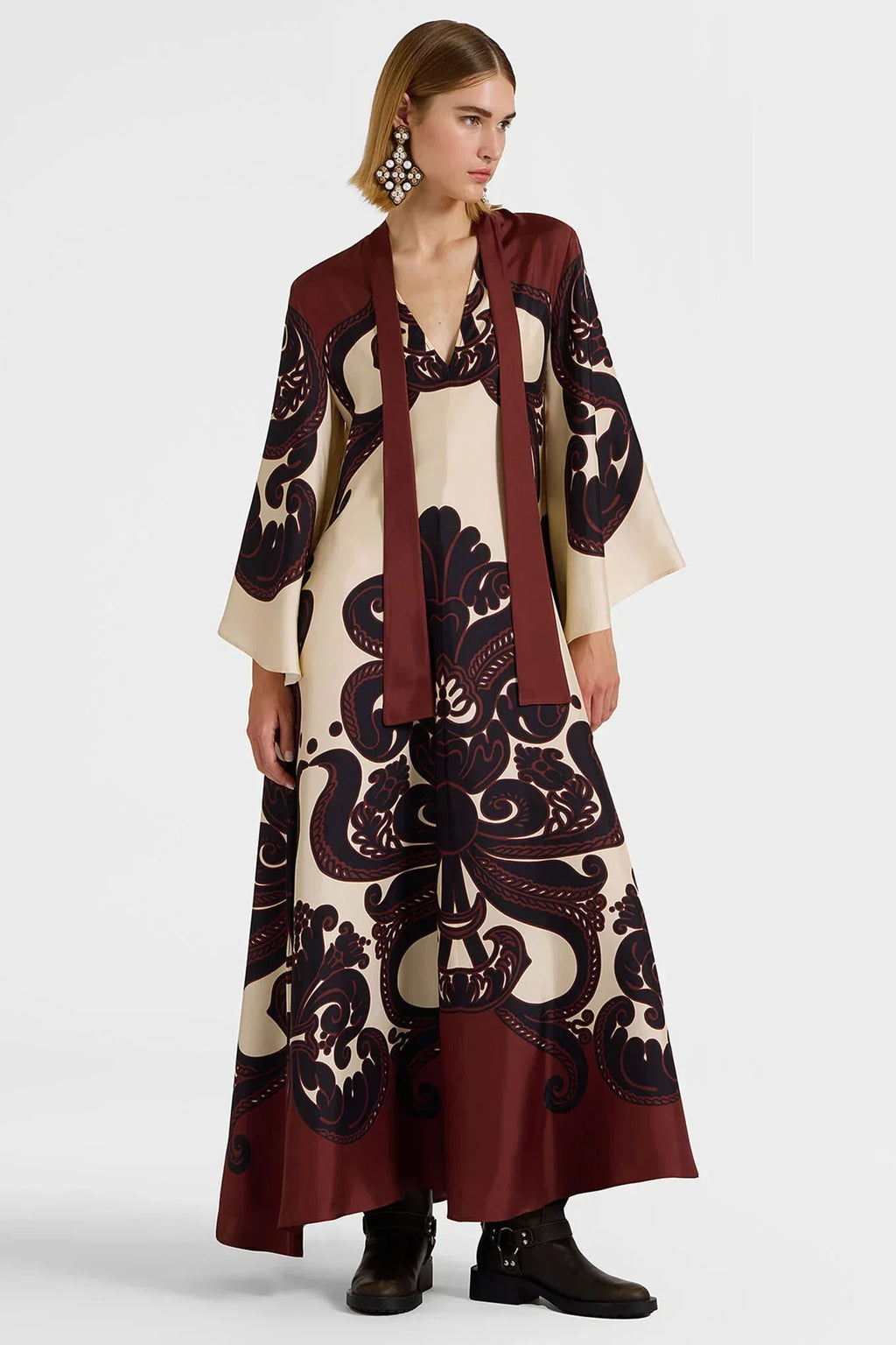 Grenadilla Satin Maxi Dress by SIENA