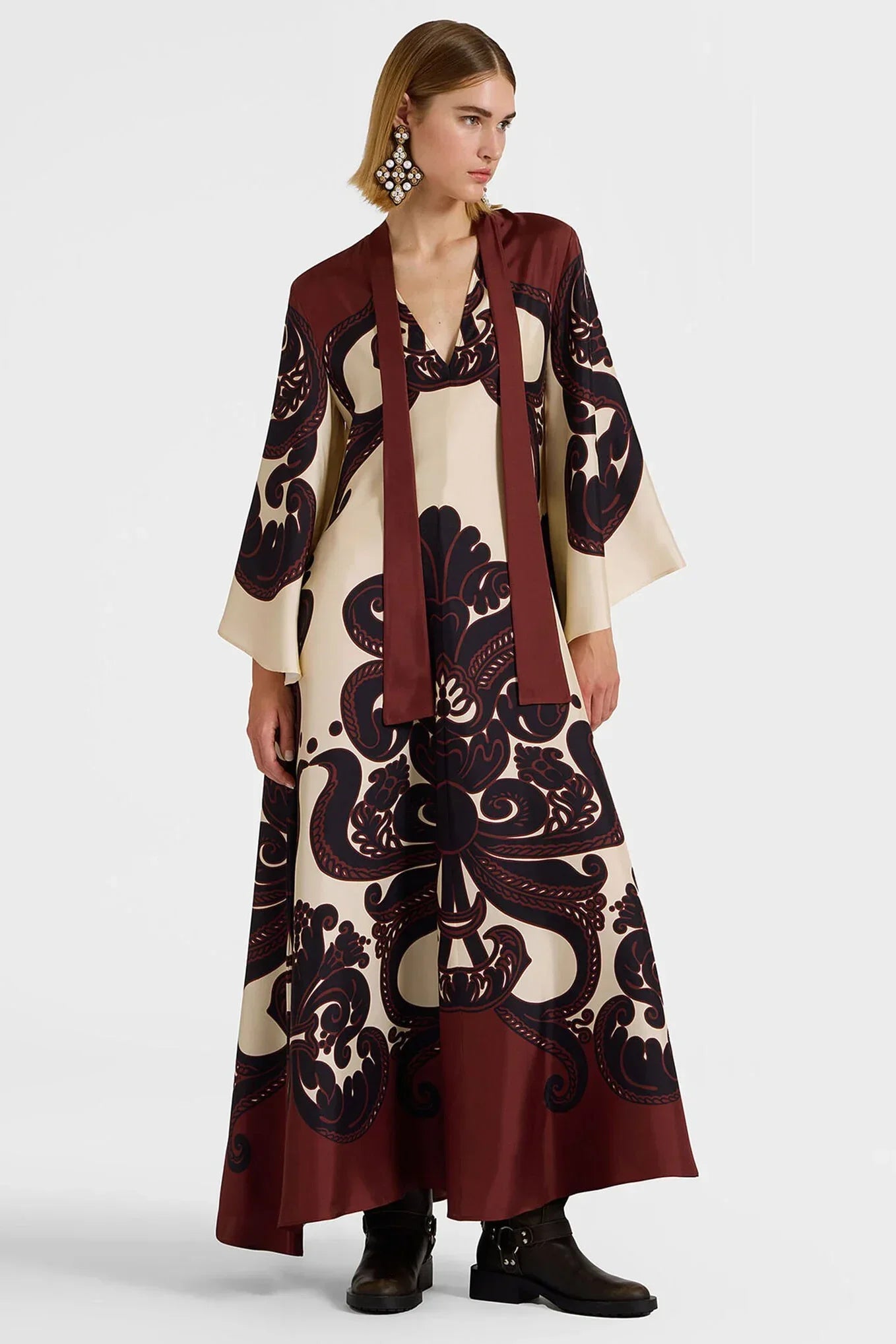 Grenadilla Satin Maxi Dress by SIENA