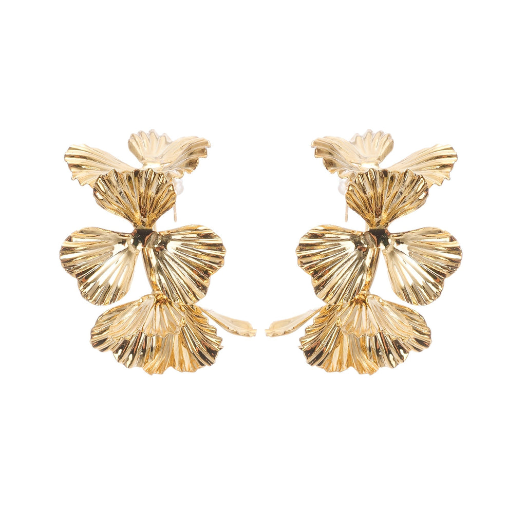 Floral Gold Earrings by SIENA