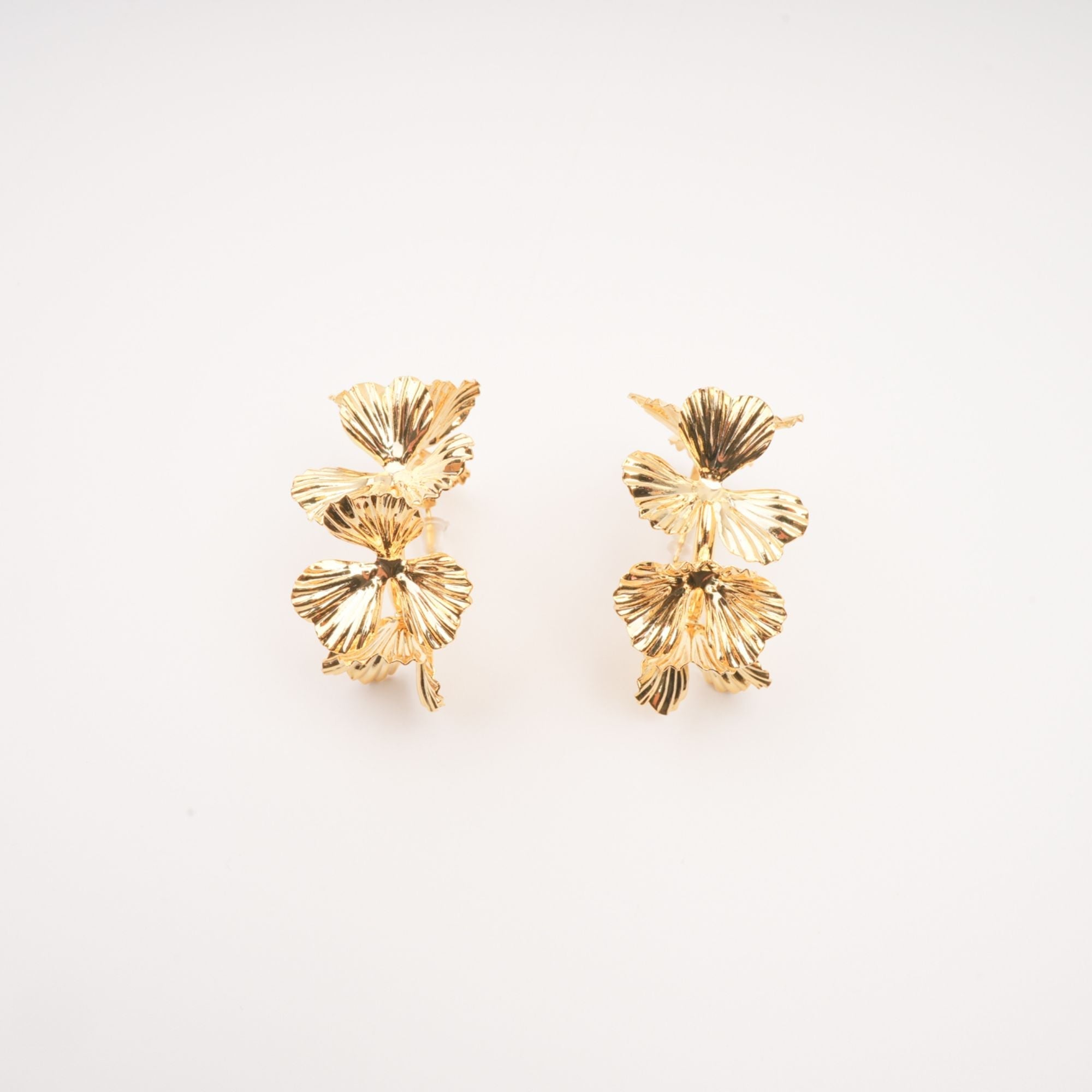 Floral Gold Earrings by SIENA - image 2