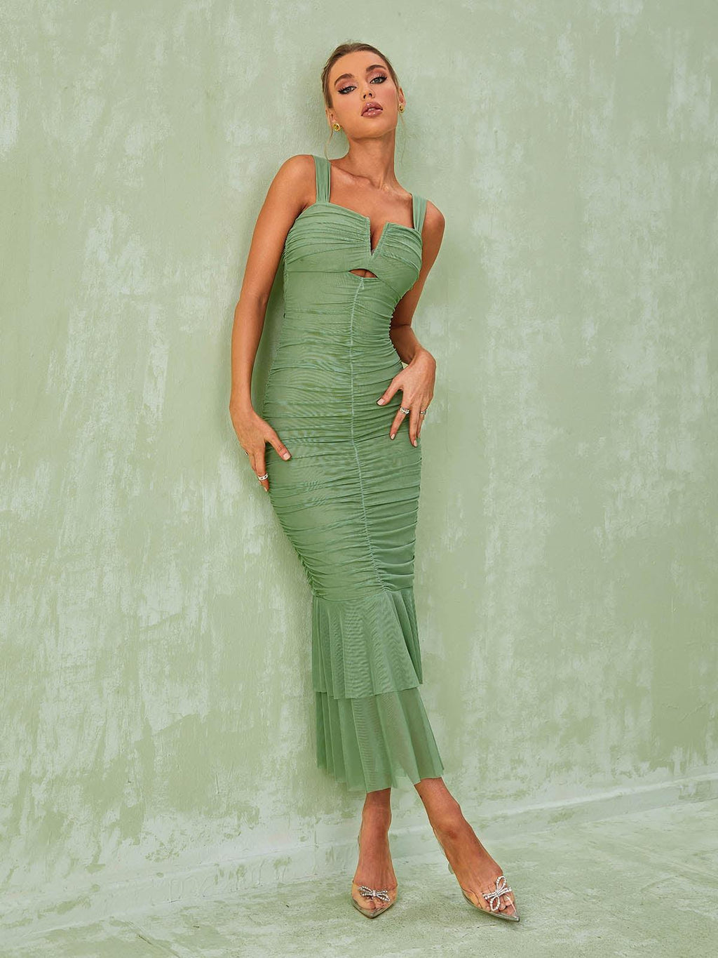 Desa Mesh Midi Dress by SIENA
