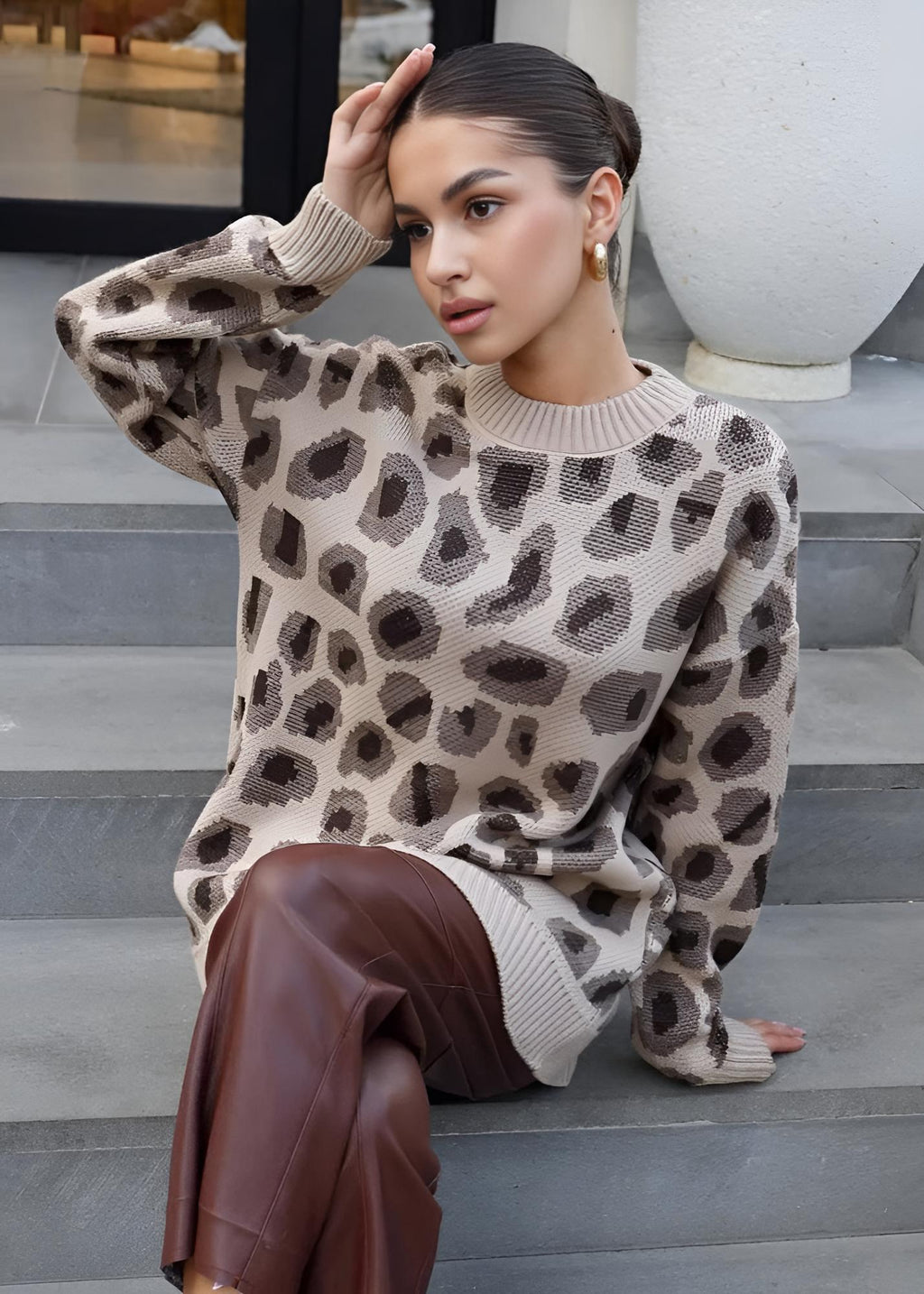 Harmony Printed Knit Top by SIENA - image 2