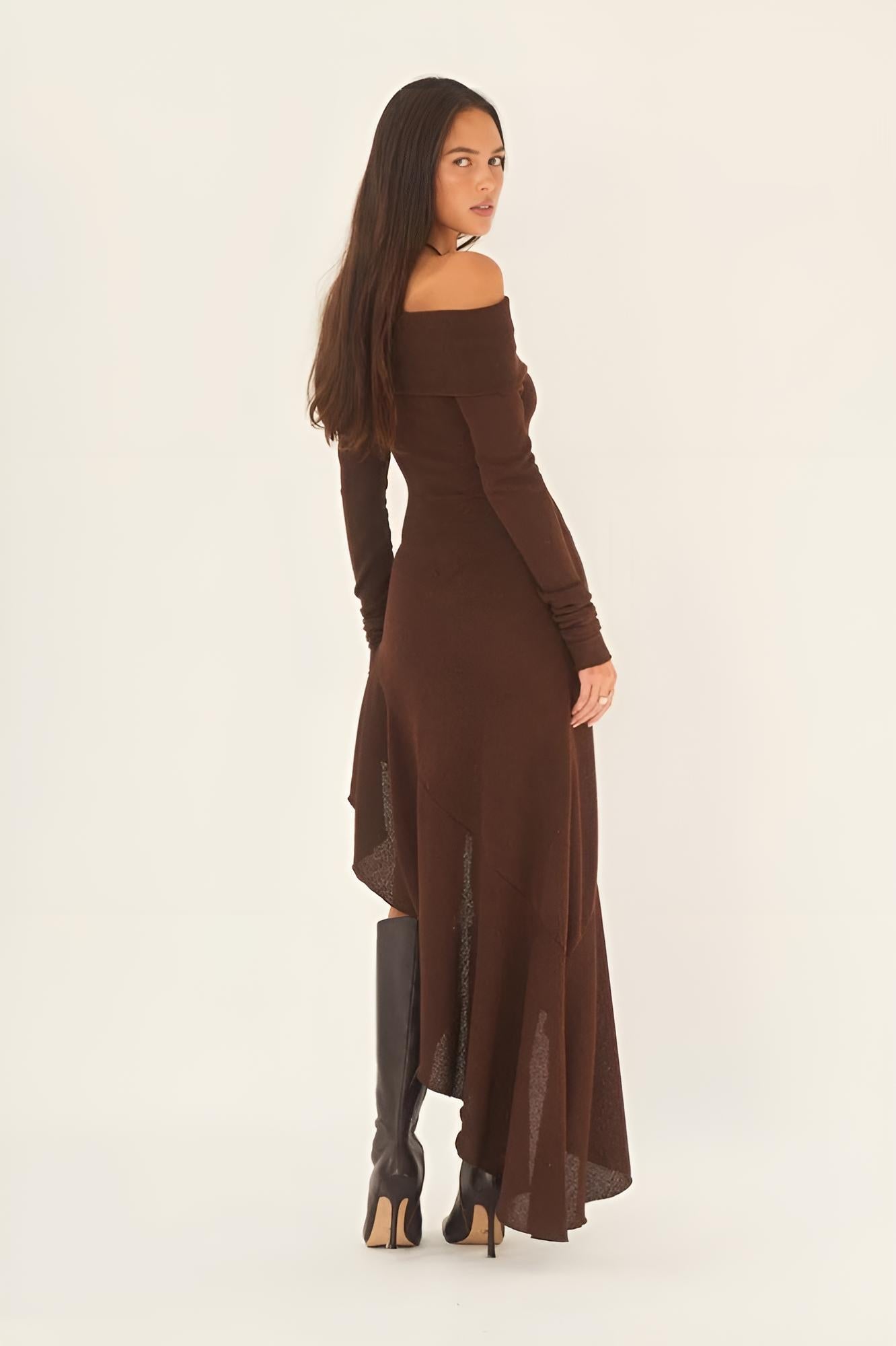 Alisa Asymmetric Midi Dress by SIENA