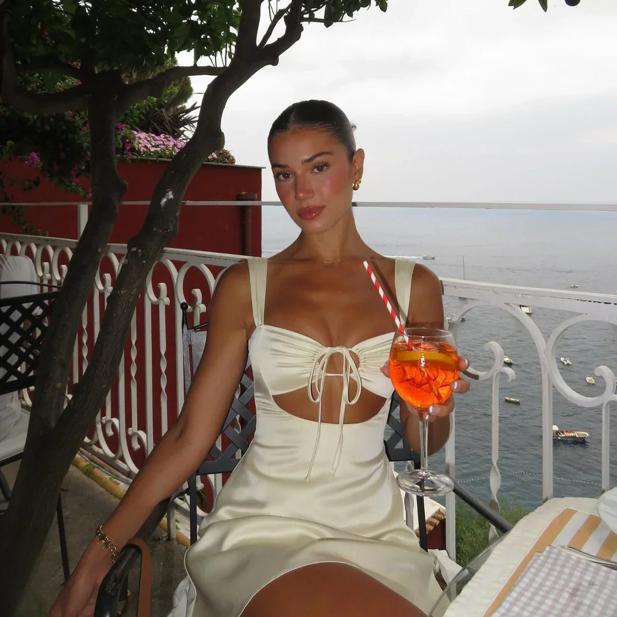 Monaco Satin Mini Dress by SIENA - image 6