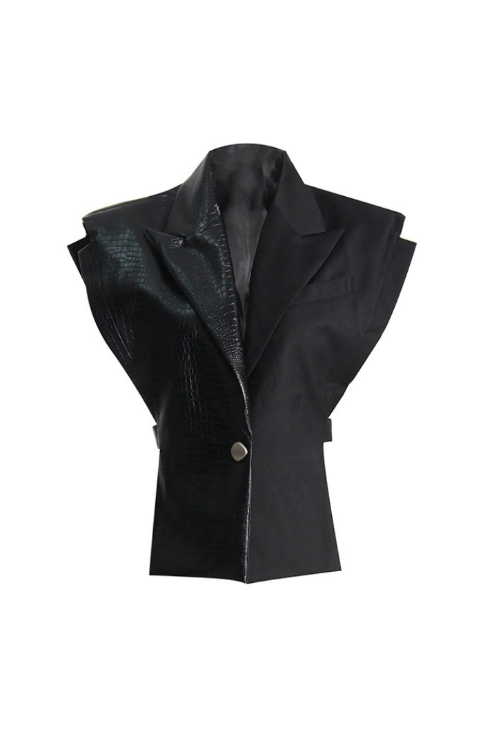 Manon Faux Leather Vest Top by SIENA