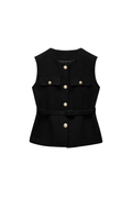 Carrie Gold Vest Top by SIENA