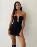 Kurdeleli Bow Mini Dress by SIENA