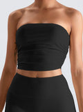 Siyah Strapless Shirt by SIENA