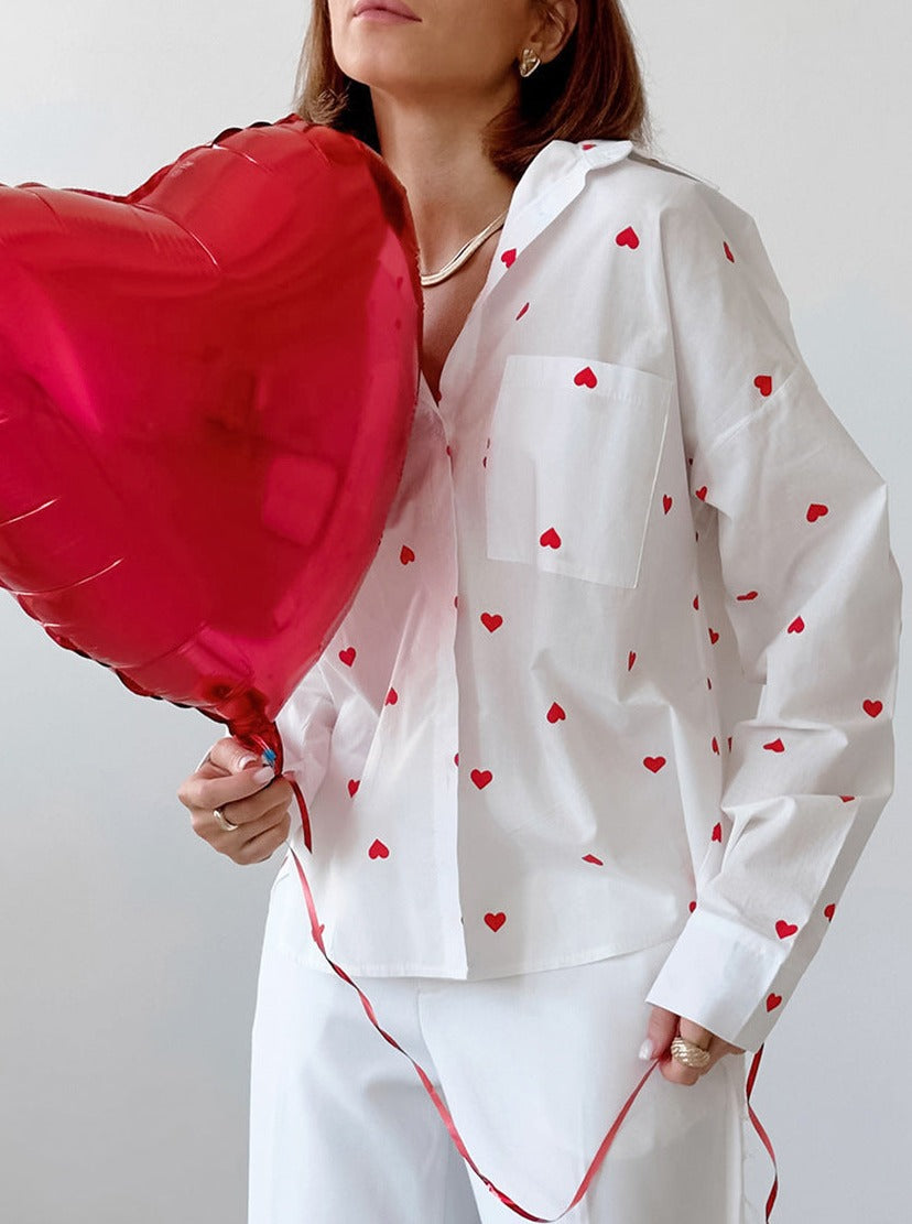 Heart Printed Shirt by SIENA - image 4