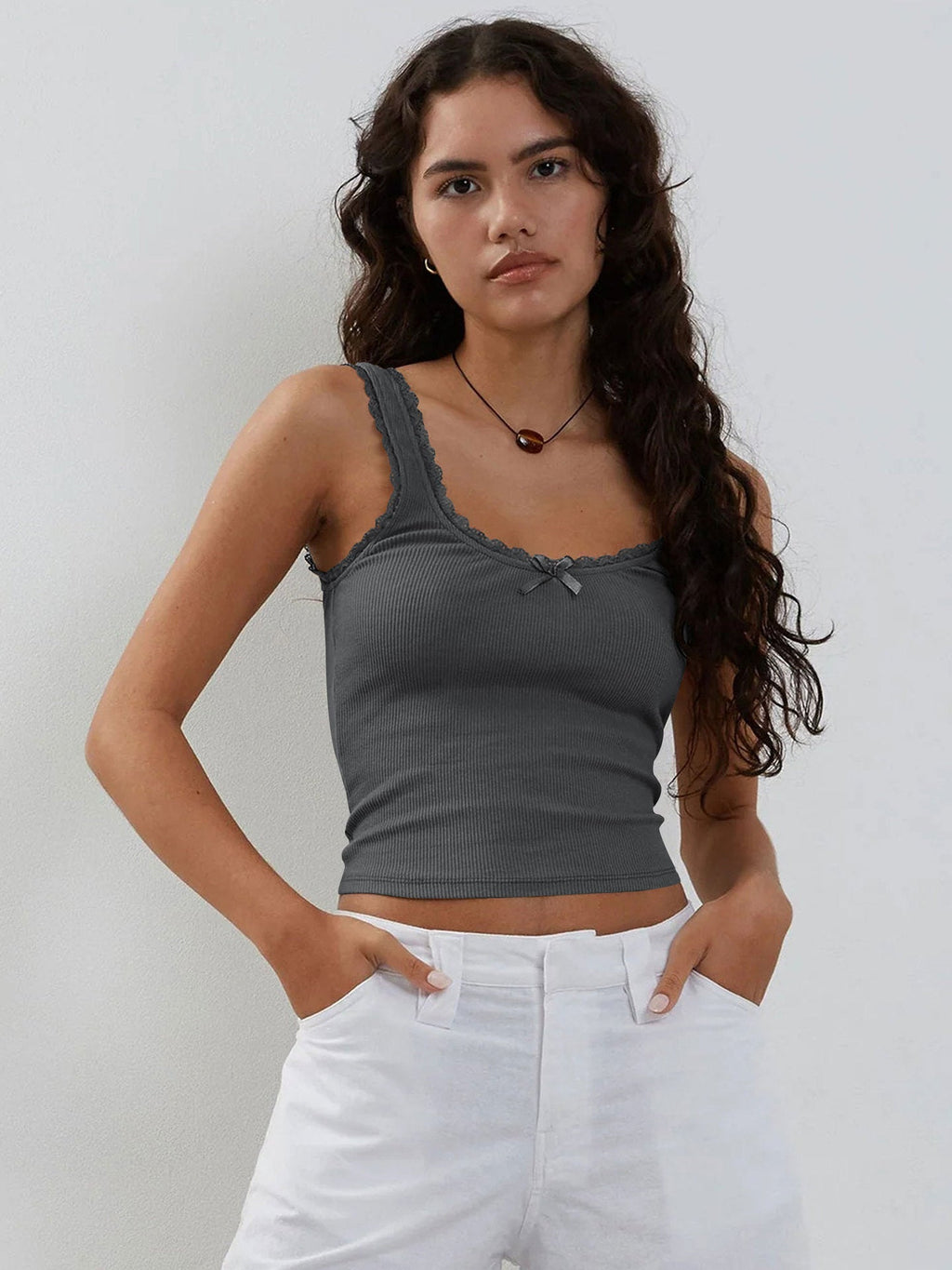 Dark Lace Crop Top by SIENA - image 5