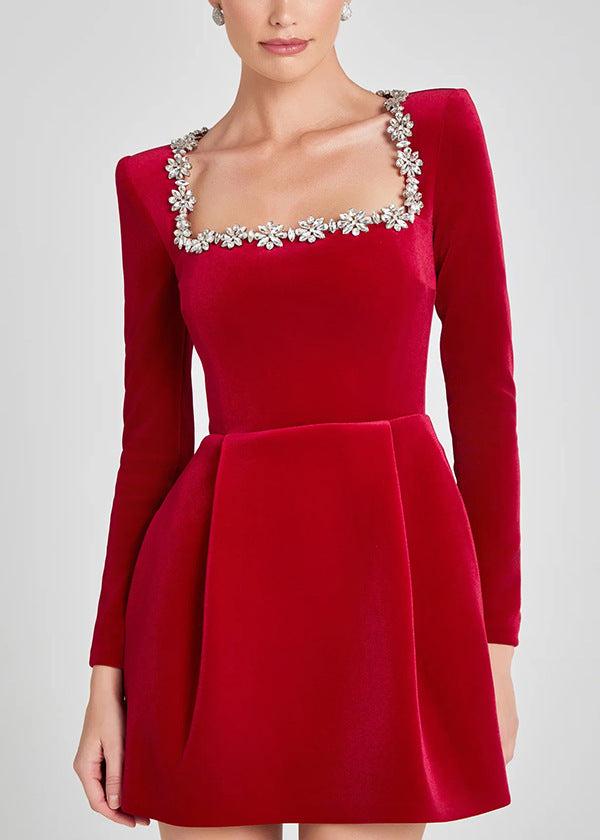 Valentine Velvet Mini Dress by SIENA