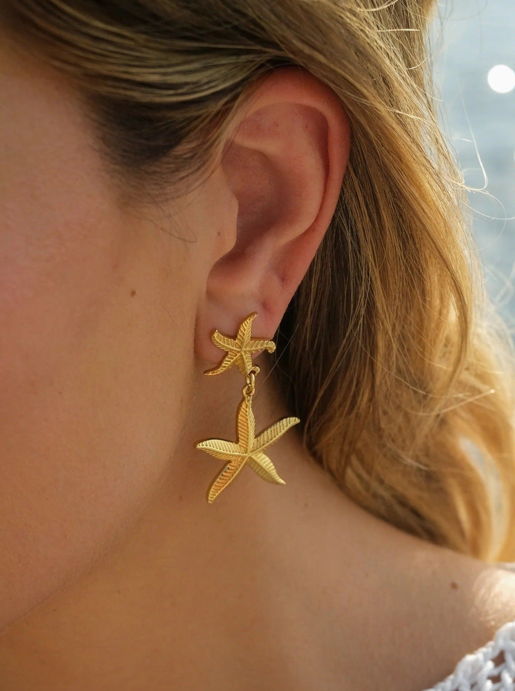 Starfish Gold Earrings by SIENA - image 2