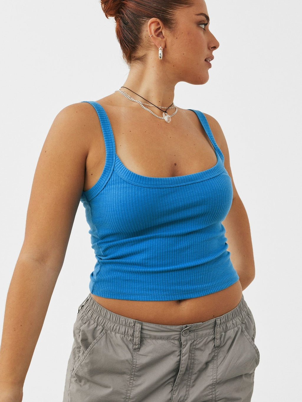Blue Knit Corset Top by SIENA - image 4