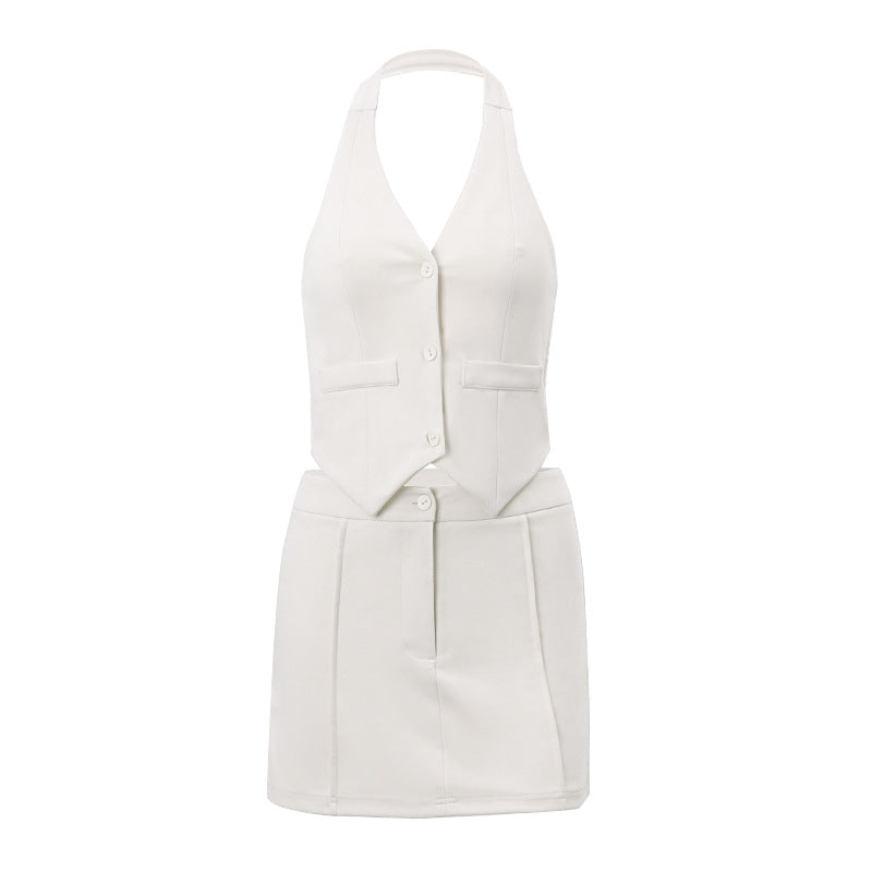 Button Halter Tailored Set by SIENA