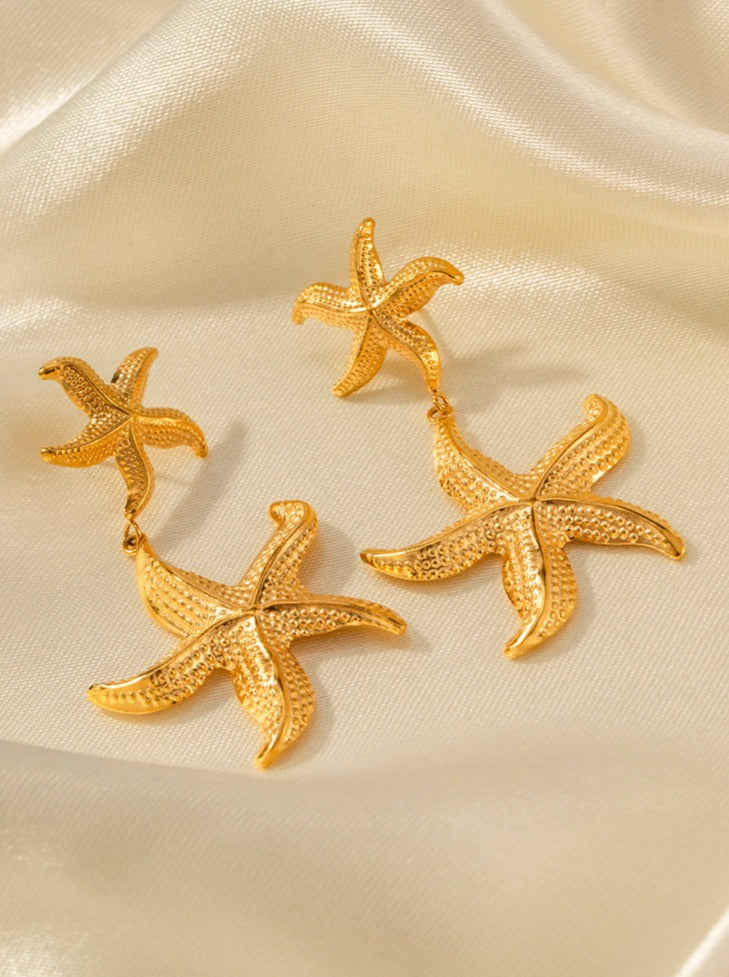 Starfish Gold Earrings by SIENA - image 4