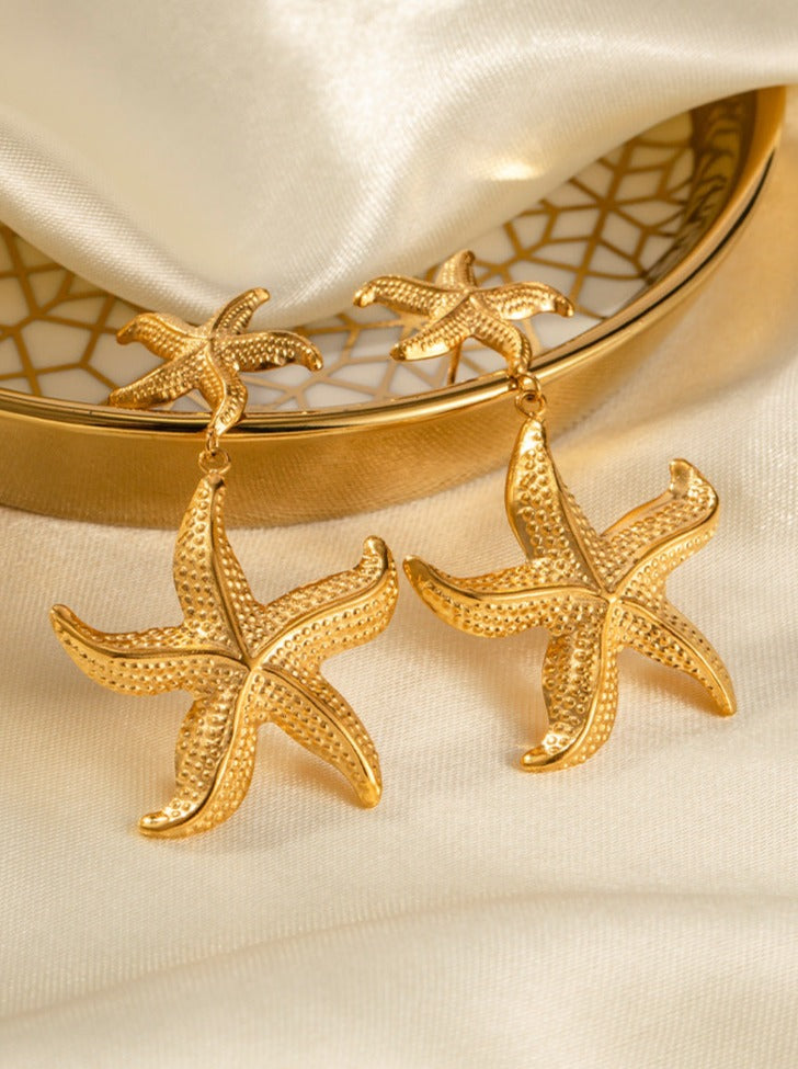 Starfish Gold Earrings by SIENA - image 3