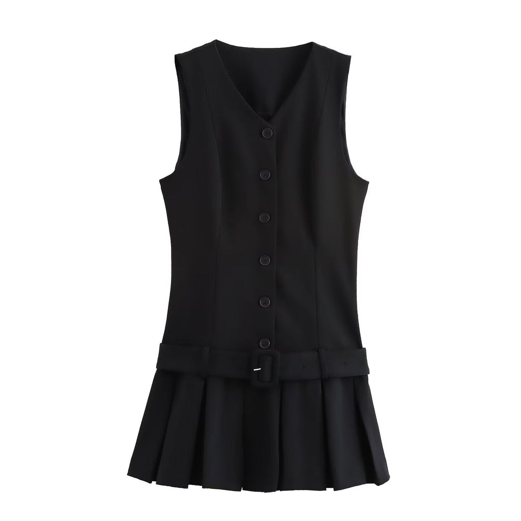 Kolsuz Pleated Mini Dress by SIENA - image 3