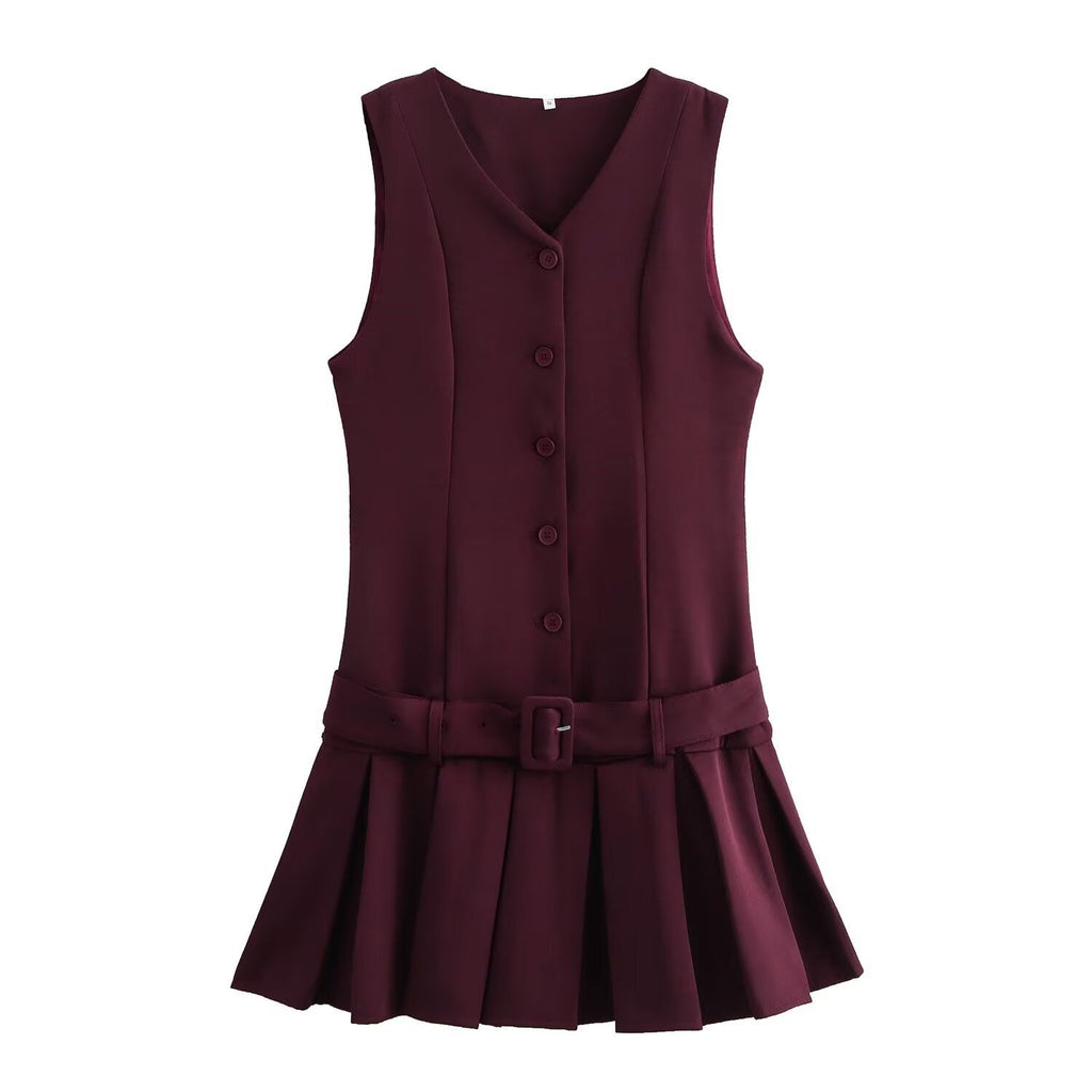 Kolsuz Pleated Mini Dress by SIENA - image 4