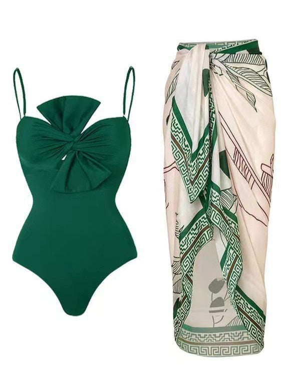 Printed Bow One-Piece Swimsuit by SIENA - image 4