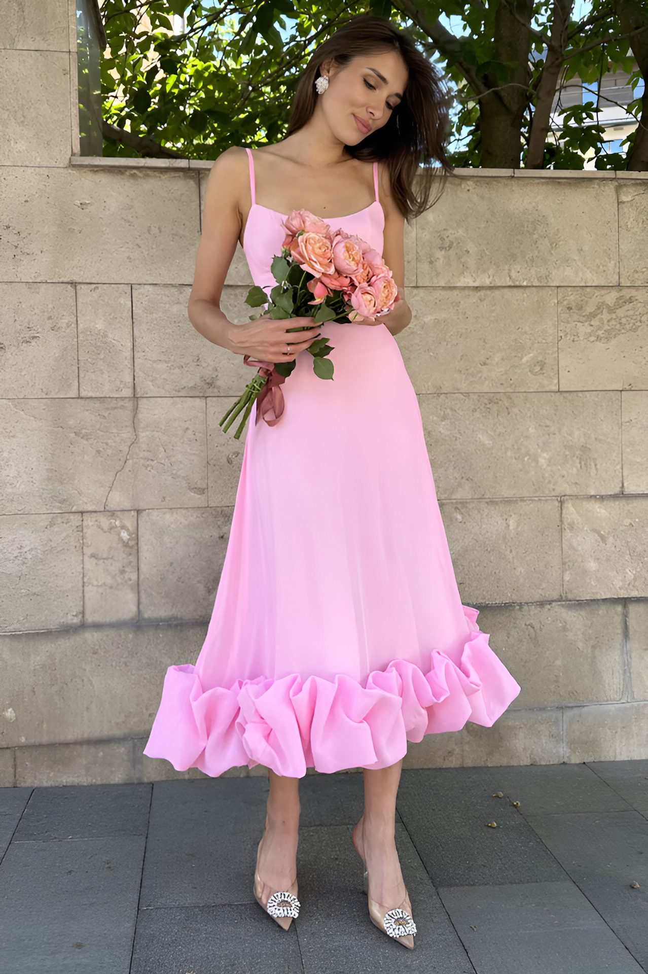 Flounce Corset Midi Dress by SIENA - image 5