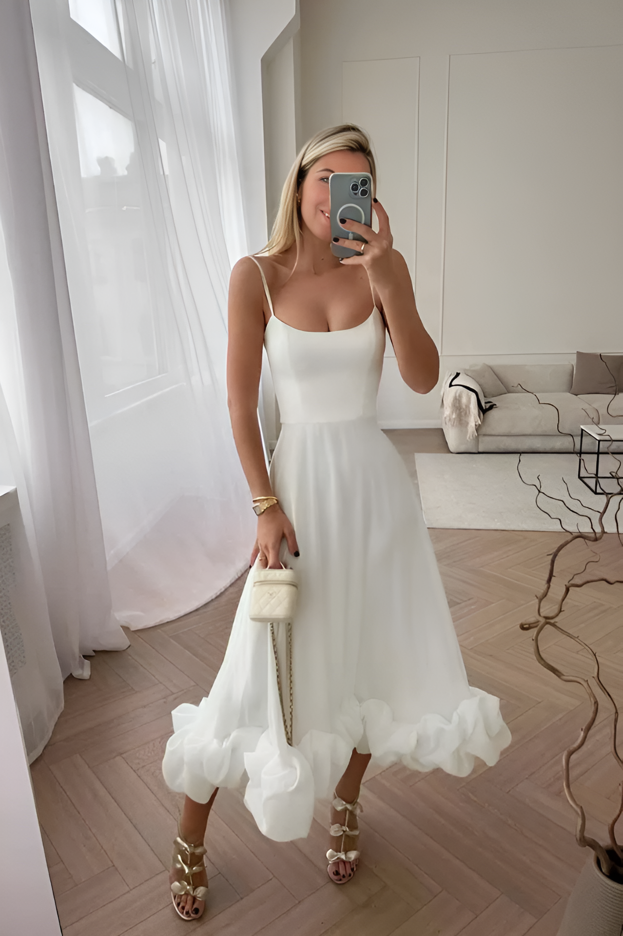 Flounce Corset Midi Dress by SIENA - image 8