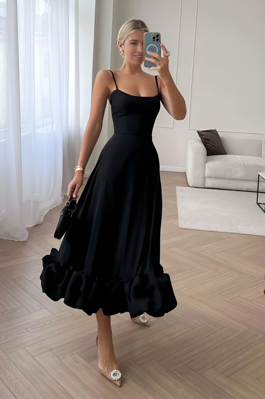 Flounce Corset Midi Dress by SIENA - image 14