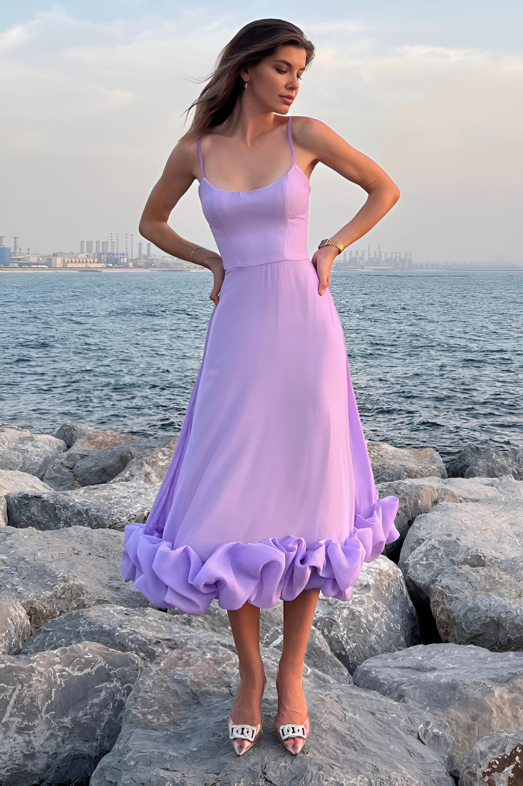 Flounce Corset Midi Dress by SIENA - image 3