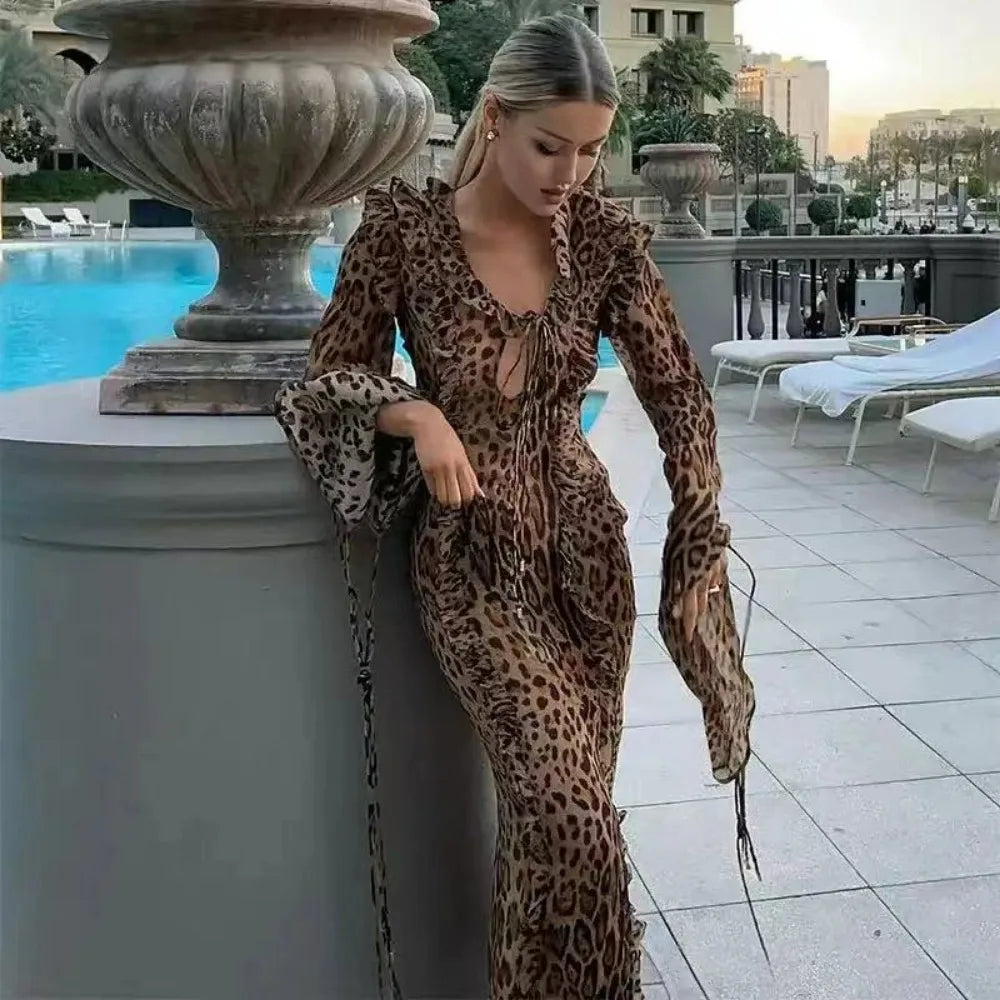 Leopar Printed Lace Dress by SIENA - image 2