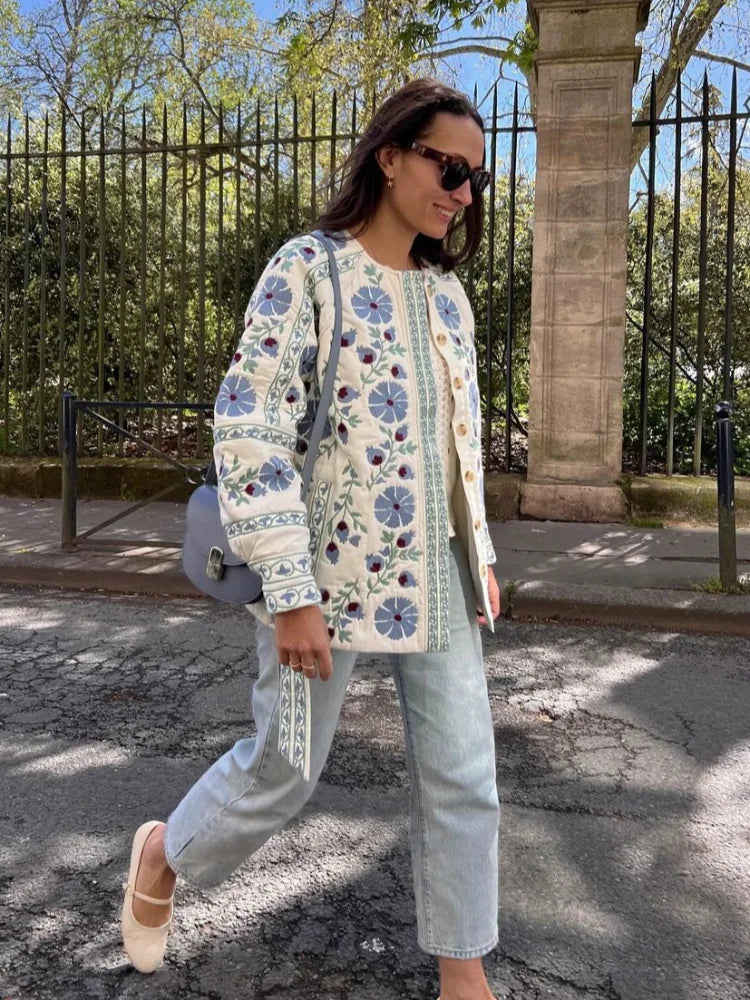 Cotton Floral Jacket by SIENA - image 4