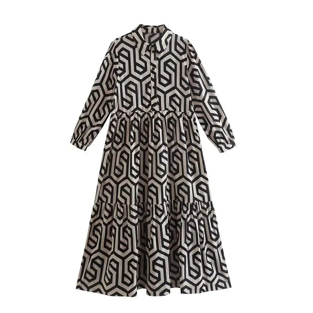 Printed Bubble Maxi Dress by SIENA - image 8